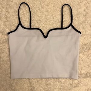 Abercrombie & Fitch - Ponte Sweetheart Top - White - S